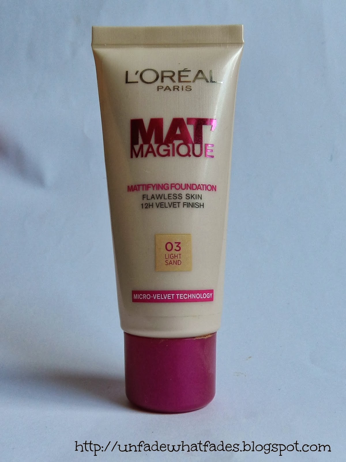 Unfade what fades L'Oreal Mat Magique foundation 03 Sand Review