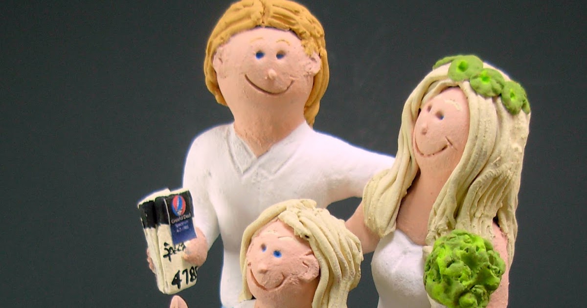 custom wedding cake toppers Hippies Wedding Cake Topper