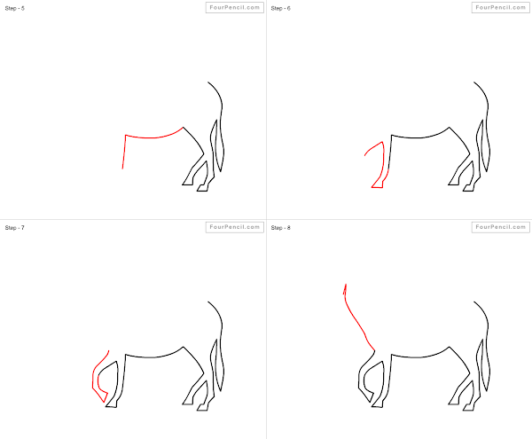 How to draw Donkey - slide 2