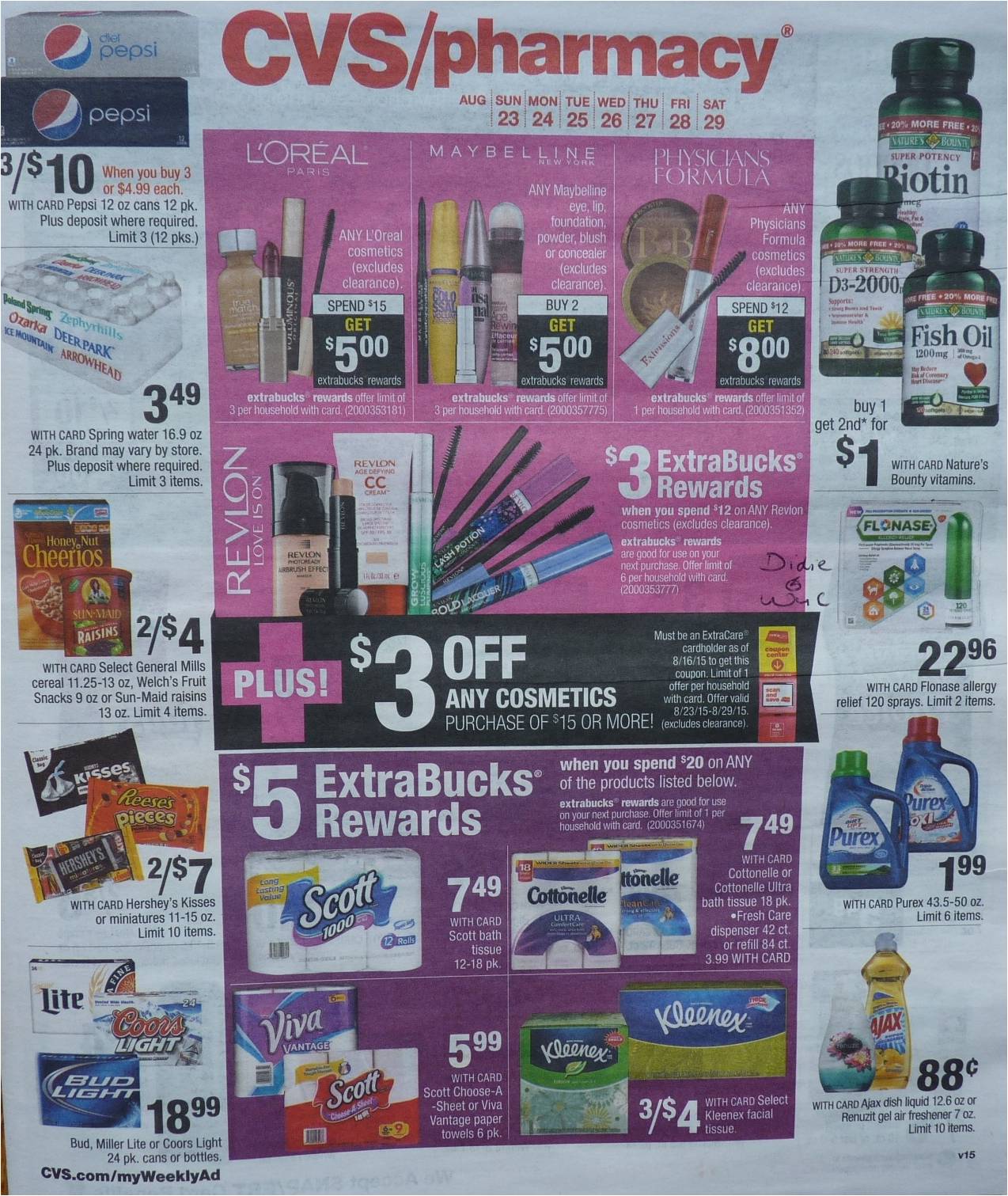 simply cvs cvs ad scan preview for the week of 8 23 15 cvs current flyer