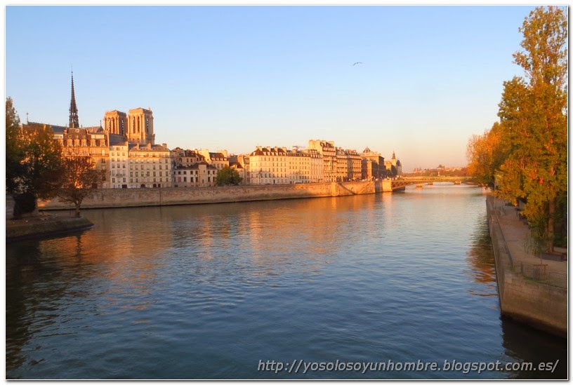 Vista de la isla de la Cité y el Sena Vista de la isla de la Cité y el Sena