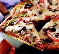 Fresh Tomato Pizza with Pesto