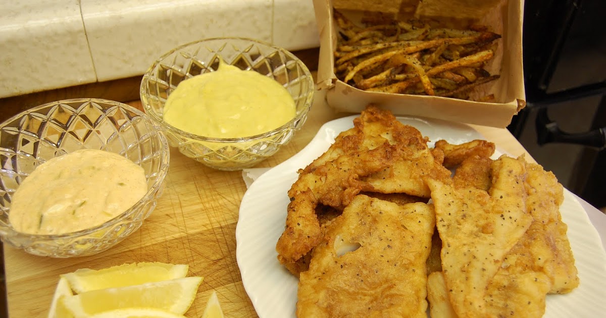 Bread + Butter Beer Batter Fish and Baked Chips with Garlic Aioli