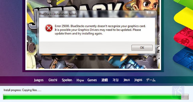 Blue Stacks Graphics Error 2500 while Installation Blue Stacks Graphics Error 2500 while Installation