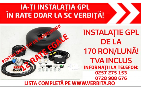2040 RON | Instalatie GPL in rate la SC Verbita prin Verbita Leasing! | Arad
