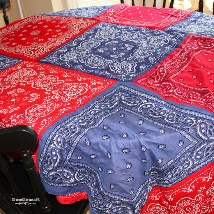 Patriotic Bandana Tablecloth