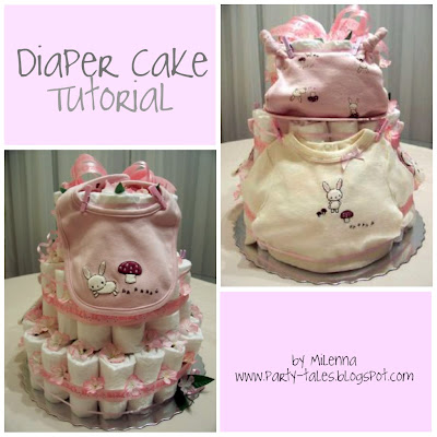Baby Shower ~ Diaper Cake Tutorial Part 1 Baby Shower ~ Diaper Cake Tutorial Part 1