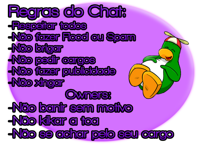 Regras do chat.