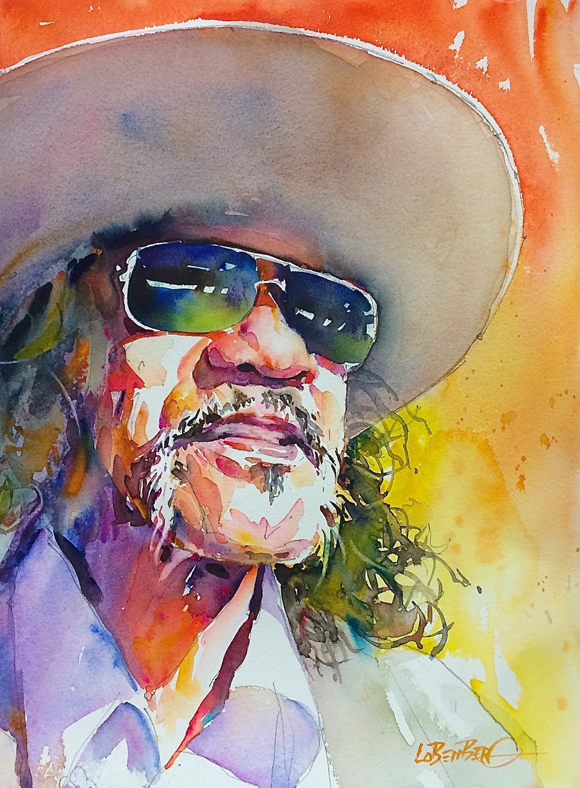 david lobenberg musico mexicano watercolor step by step