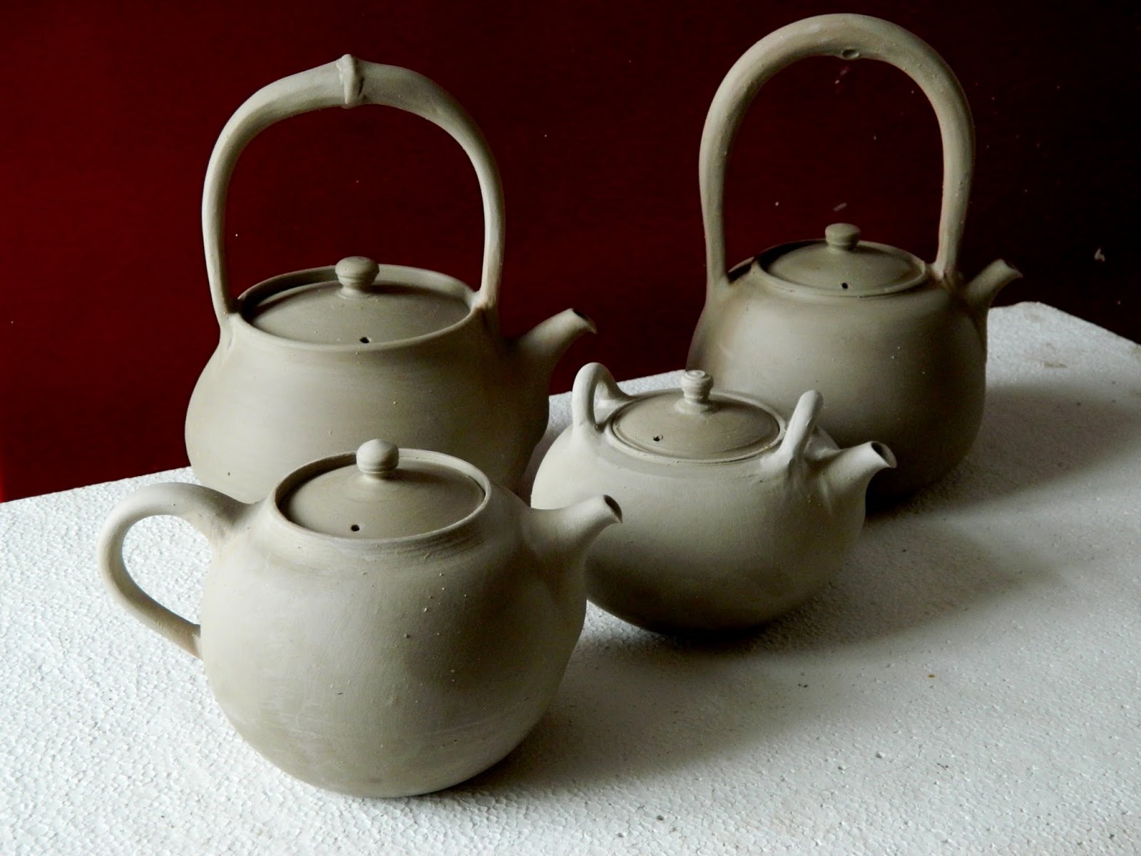 Pots and Tea Ceramic Tea Kettles in process