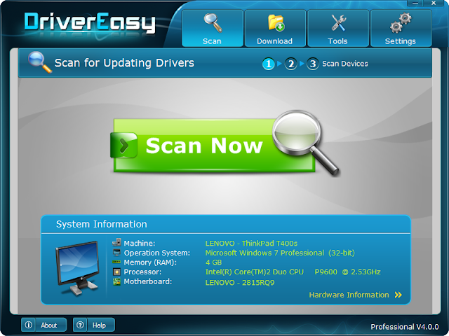 برنامج DriverEasy للبحث عن تعريفات الويندوز  Driver+Easy
