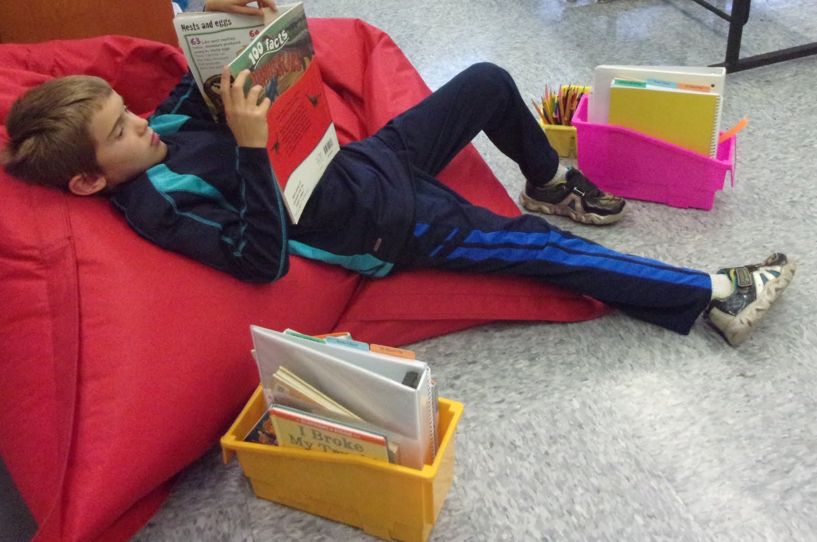 Relaxing with a non fiction text