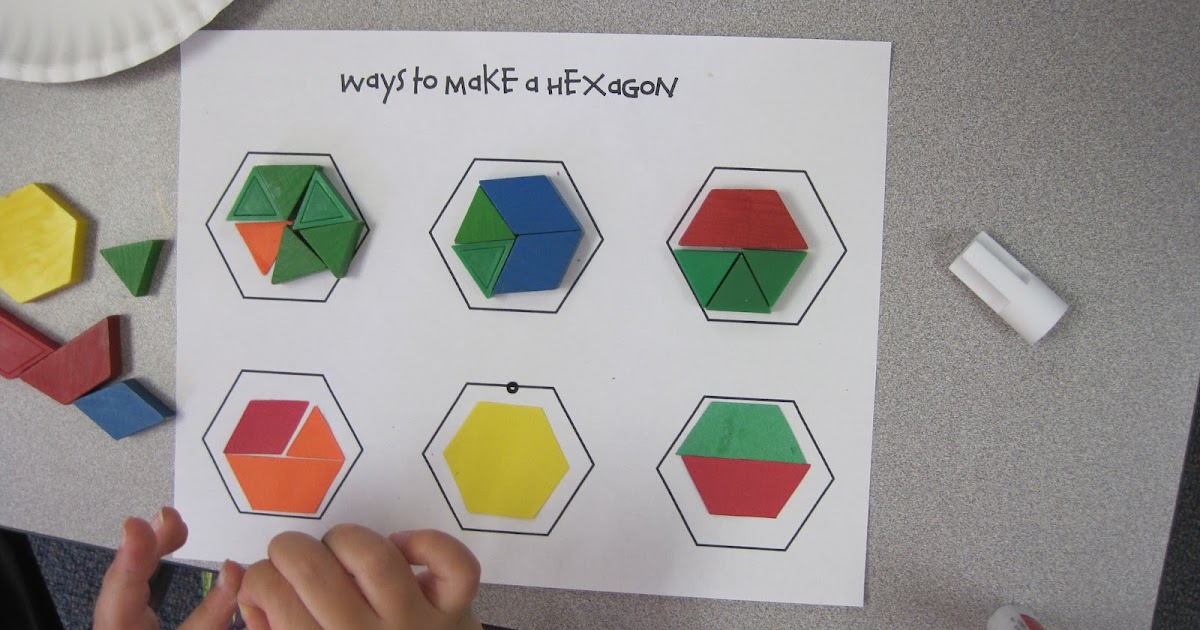 Kindergarten SuperKids Ways to Make a Hexagon