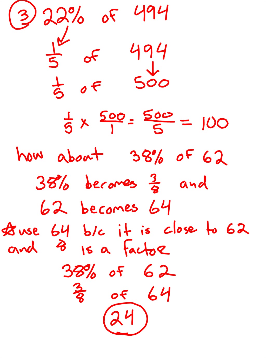 Homework help estimating percents