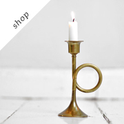 Vintage brass candle holder | ThingsWithSoul
