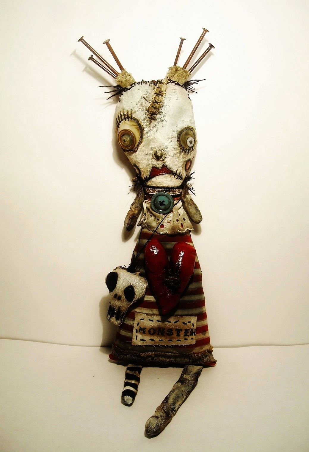 Junker Jane Art Dolls and Soft Sculptures Mixed Media Art Doll Voodoo