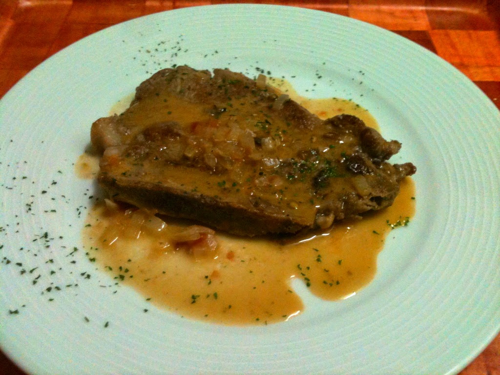 La Receta del Parado Chuleta de Aguja en salsa