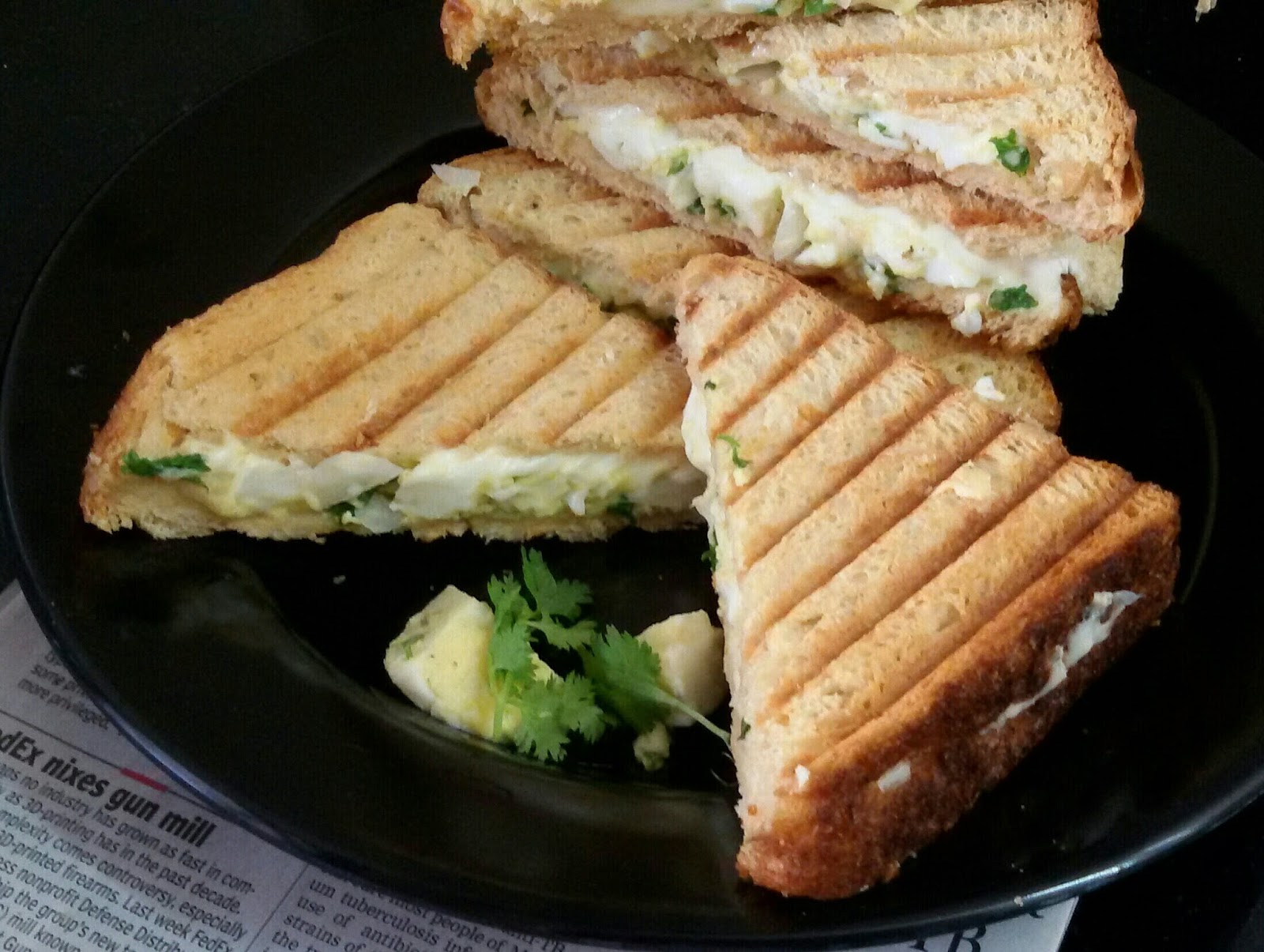 Bongtaste Grilled Egg Salad Cheese Sandwich