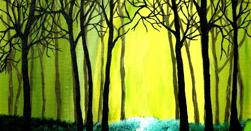 Brush To Canvas - A Misty Forest Painting!