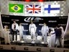 Podio, Hamilton, Felipe Massa y Botta