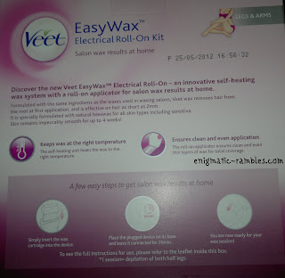 Veet Packaging veet-easy-wax-electrical-roll-on-kit