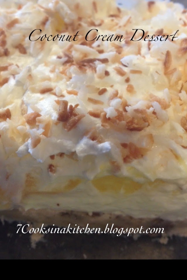 7CooksInAKitchen Coconut Cream Dessert