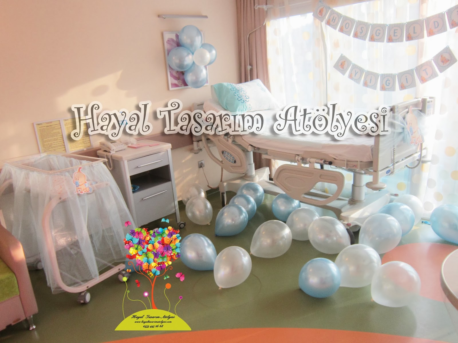 Hayal Tasarım Atölyesi YİĞİT BEBEĞİN ERKEK BEBEK TEMALI DOĞUM ODASI