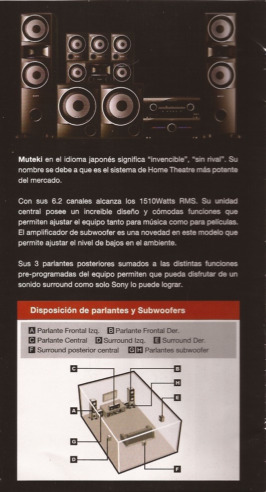 SONY MUTEKI LOVERS SONY MUTEKI 5500 FOLLETO DE PRESENTACION