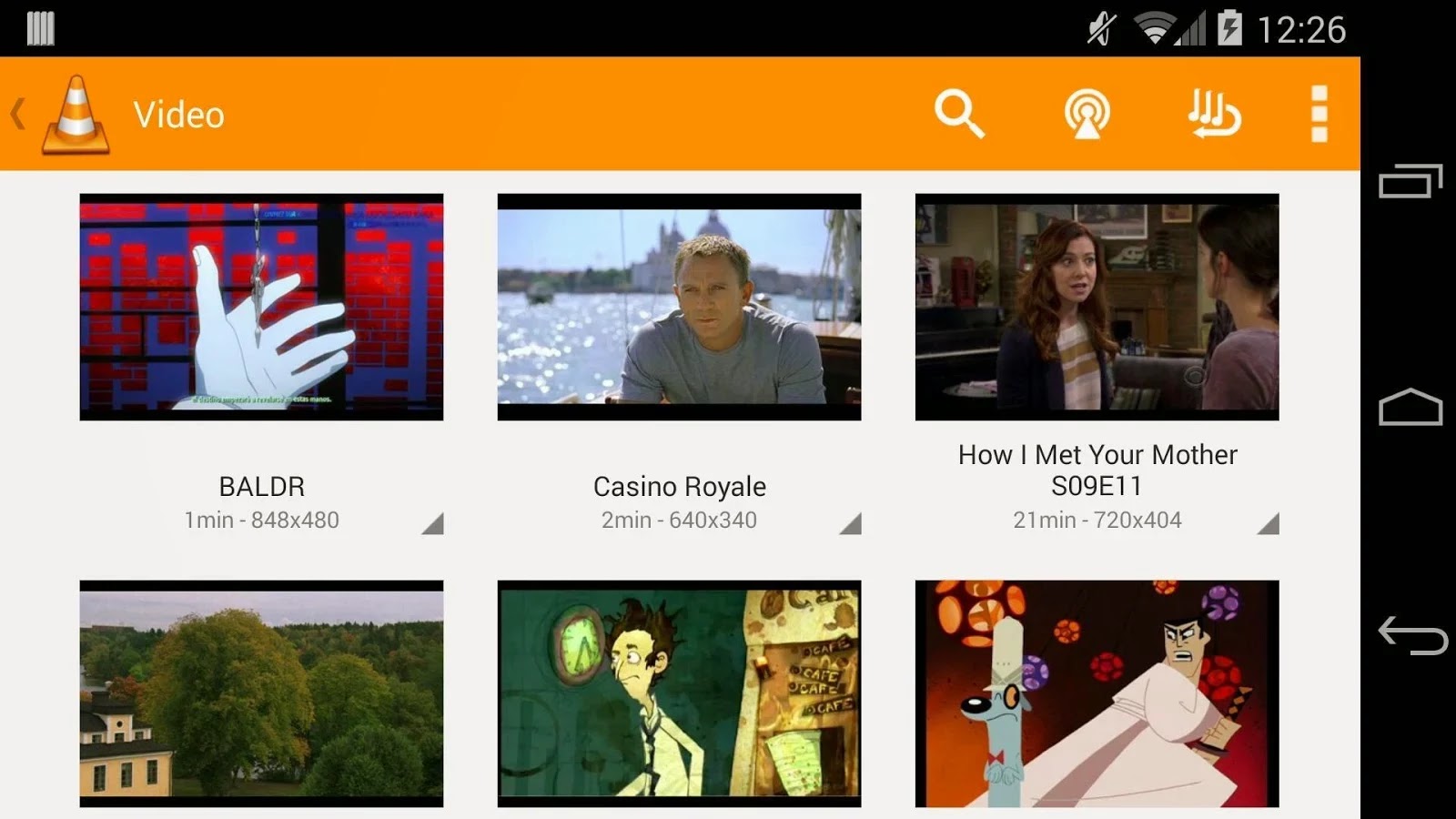 VLC Player Latest Version 0.9.10 (9998) for Android