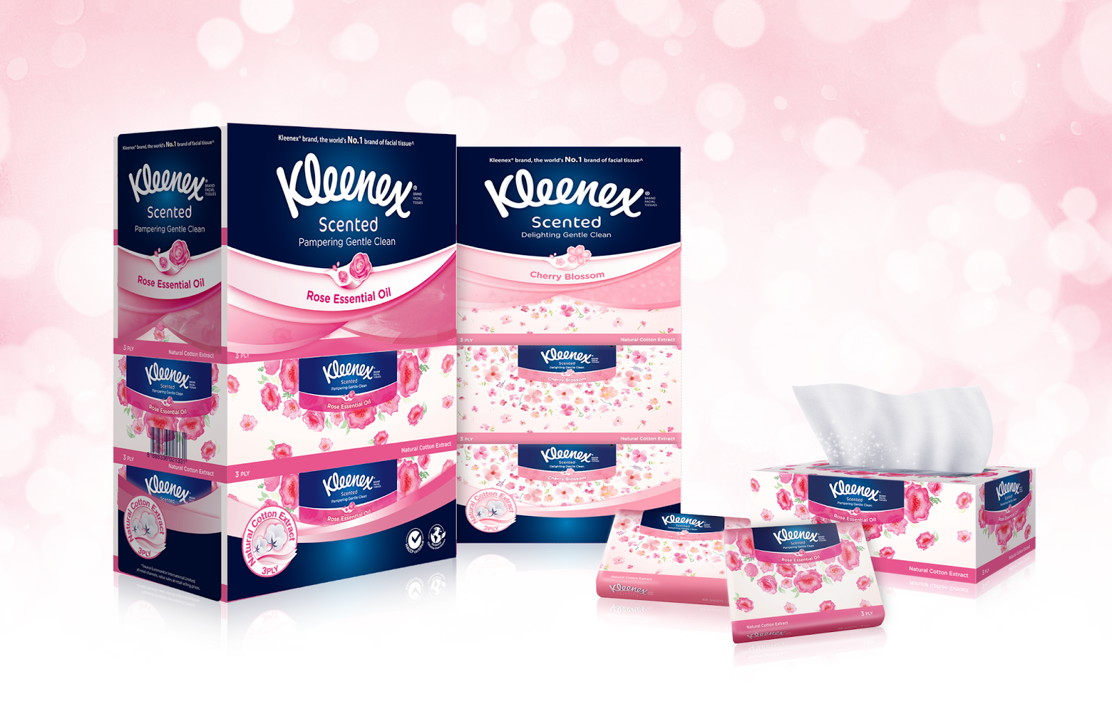 5 Little Angels Kleenex 3Ply Scented Facial Tissues Use the Science