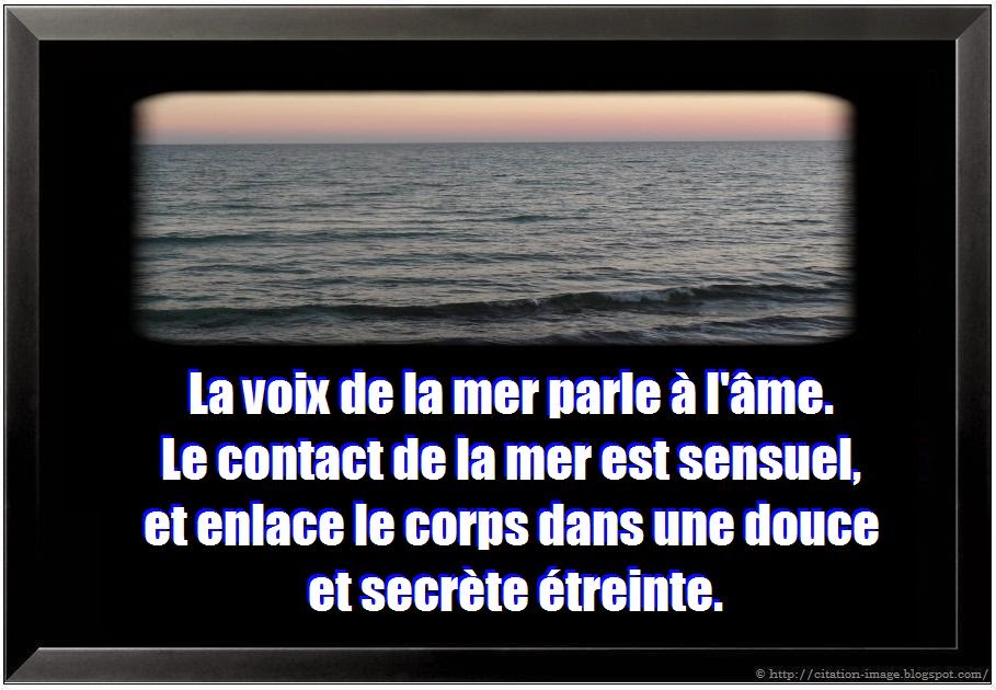Magnifique citation sur la mer Citation en image photo