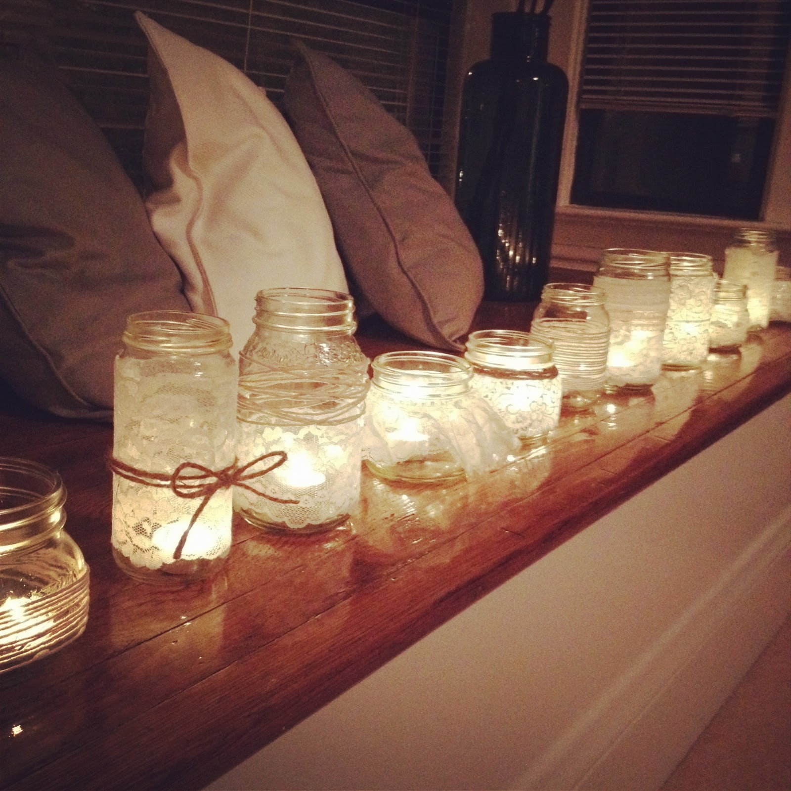 Crafternoon Delight lace candles!