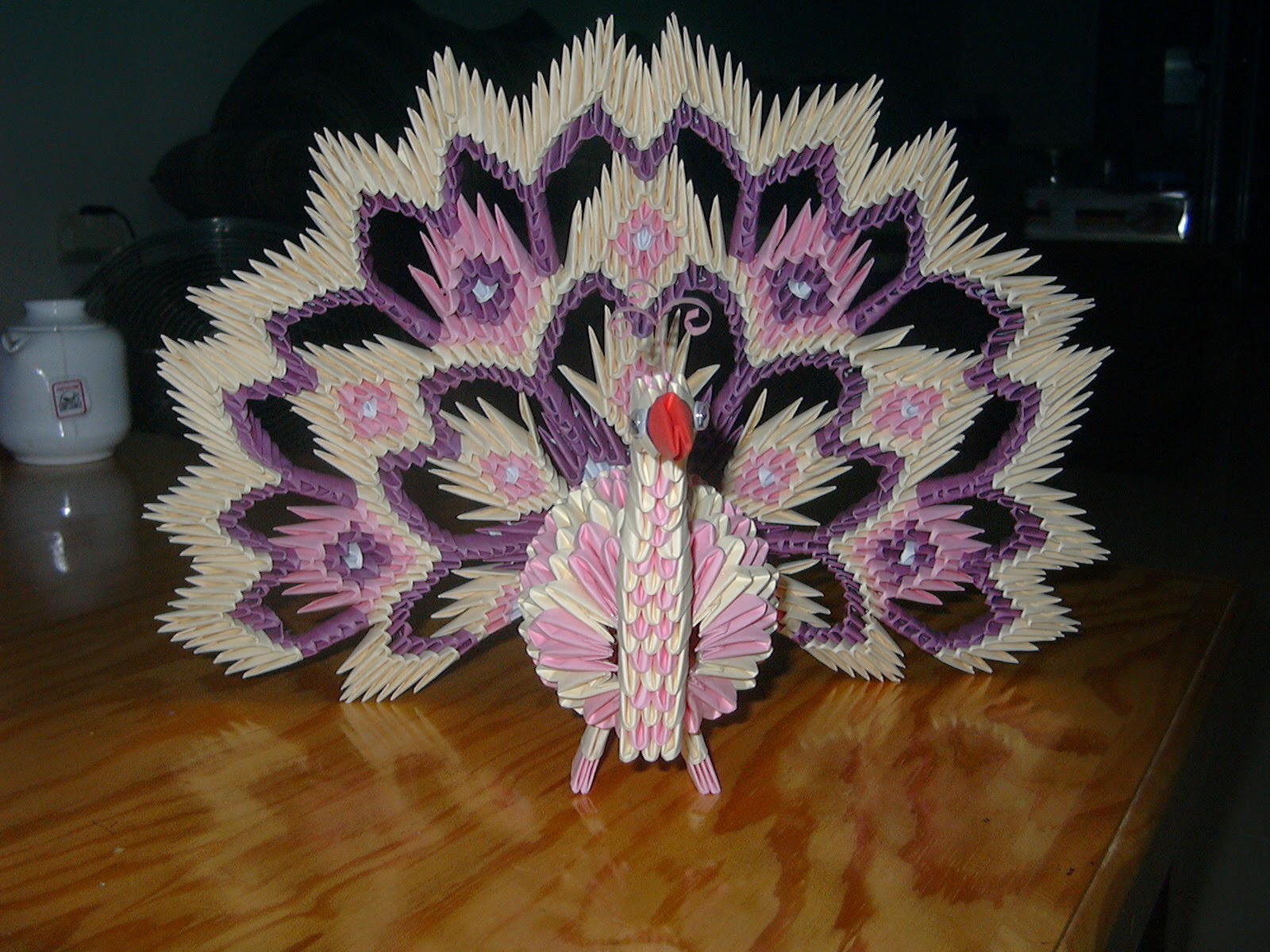 Ichanoko 3d Origami Indonesia Burung Merak Kerawang Ekor Mke3