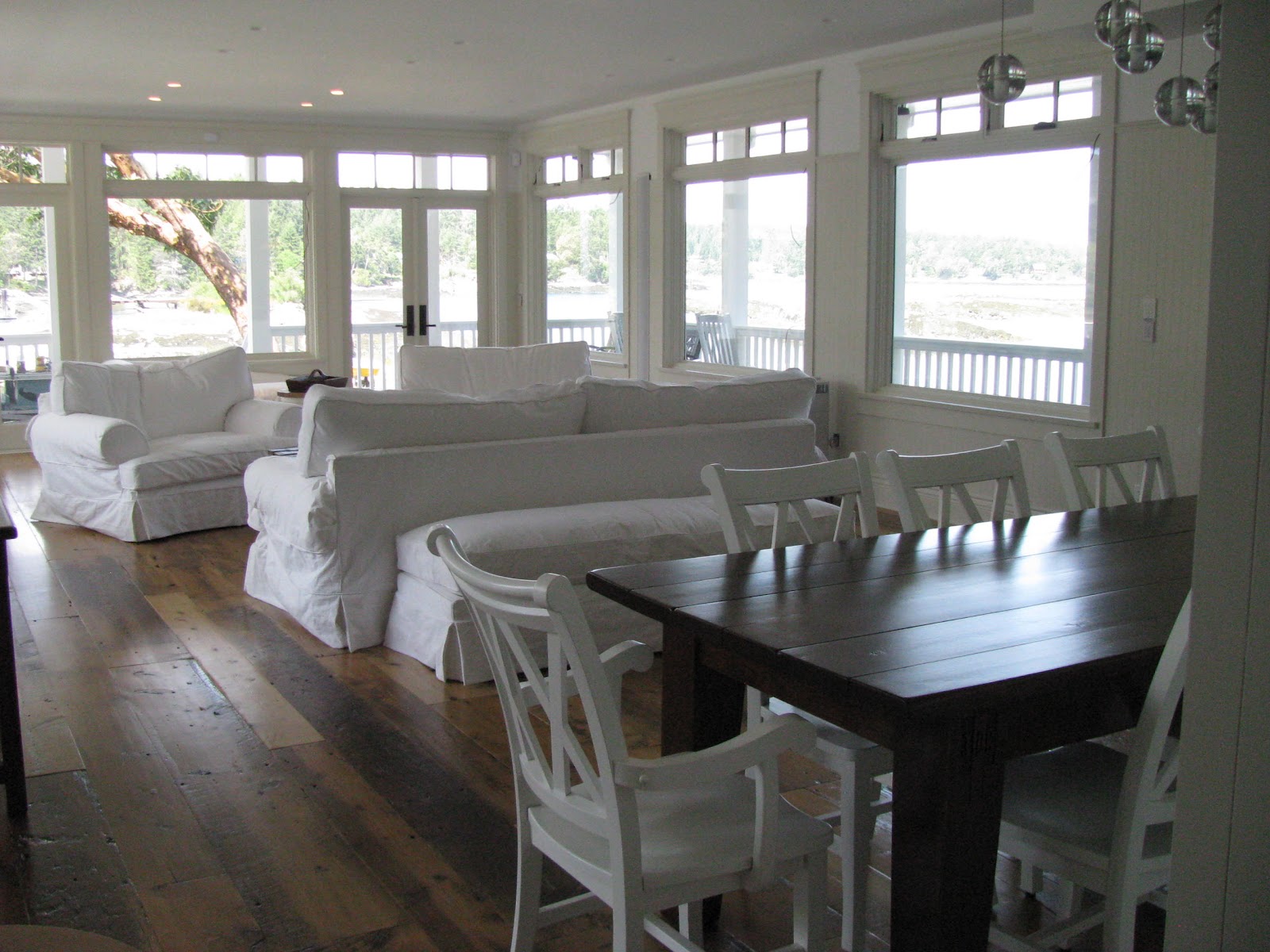 Barnwood kitchen cabinets West Coast Cottage Interior Design