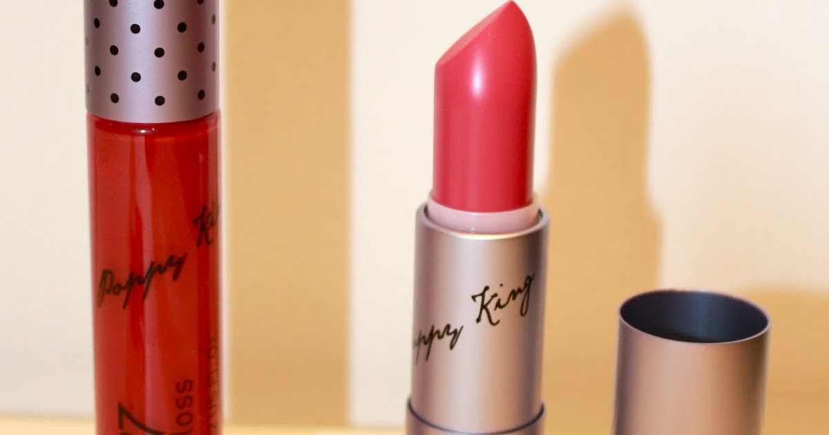 Poppy King No. 7 lipstick and lipgloss Natalya's Beauty Blog