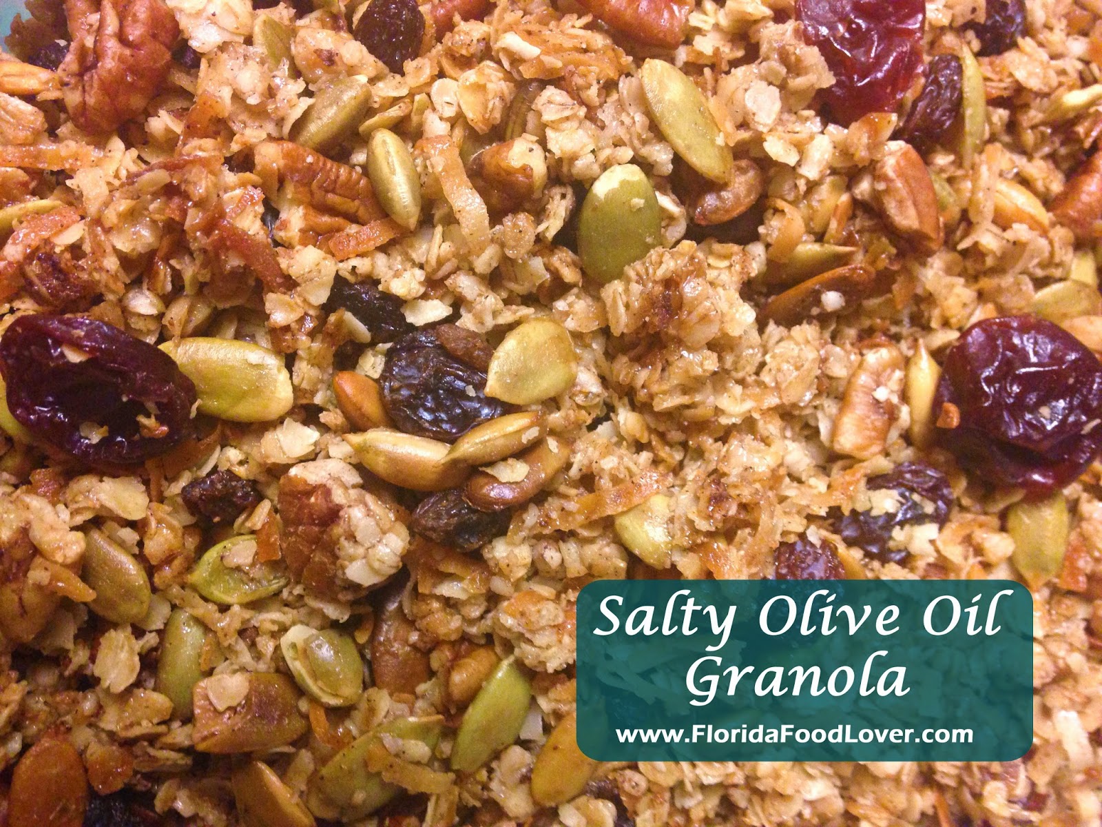 Florida Food Lover Salty Olive Oil Granola