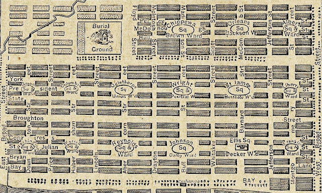 Urban plan Savannah Chatham County Georgia
