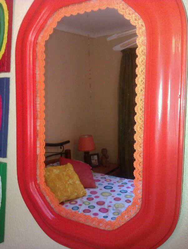 creative ideas revamping an old mirror.