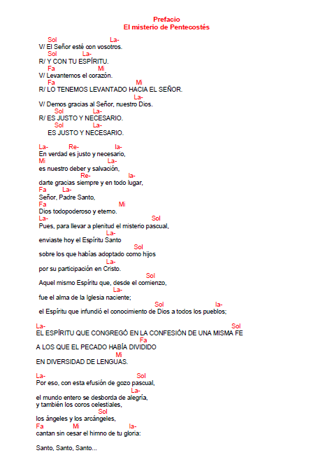 Cantos Para La Vigilia De Pentecostes Camino Neocatecumenal Salmistas Del Camino Neocatecumenal Prefacio De Pentecostes