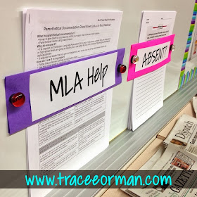 Easy classroom organization for make-up work and other handouts. www.traceeorman.com
