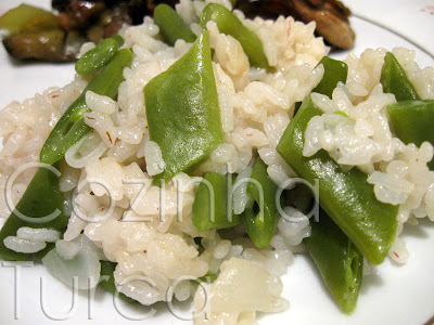 Pilaf de Arroz com Feijão Verde (Taze Fasulyeli Pirinç Pilavı)