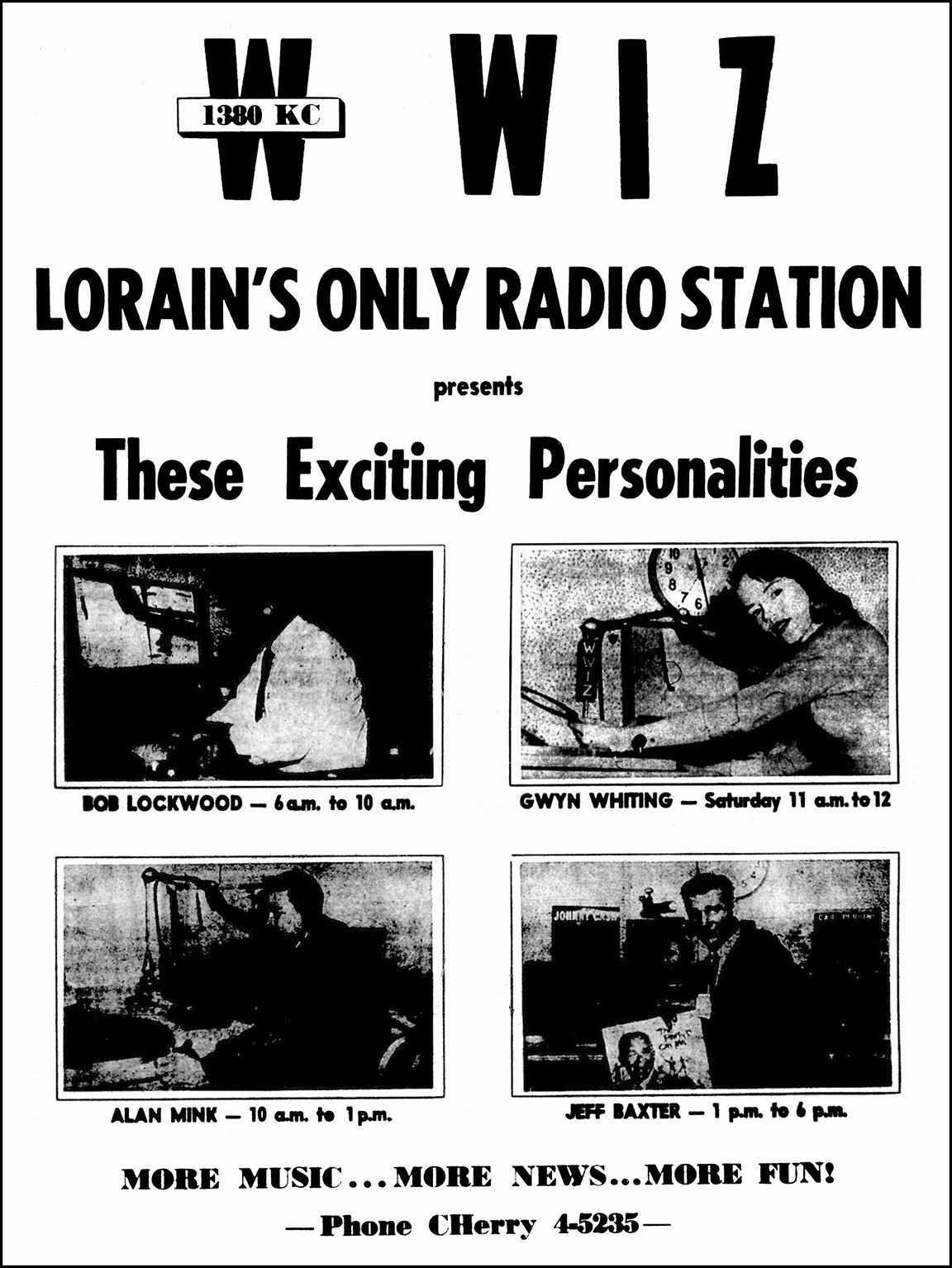 Brady's Bunch of Lorain County Nostalgia: W-WIZ Ad – Feb. 3, 1959