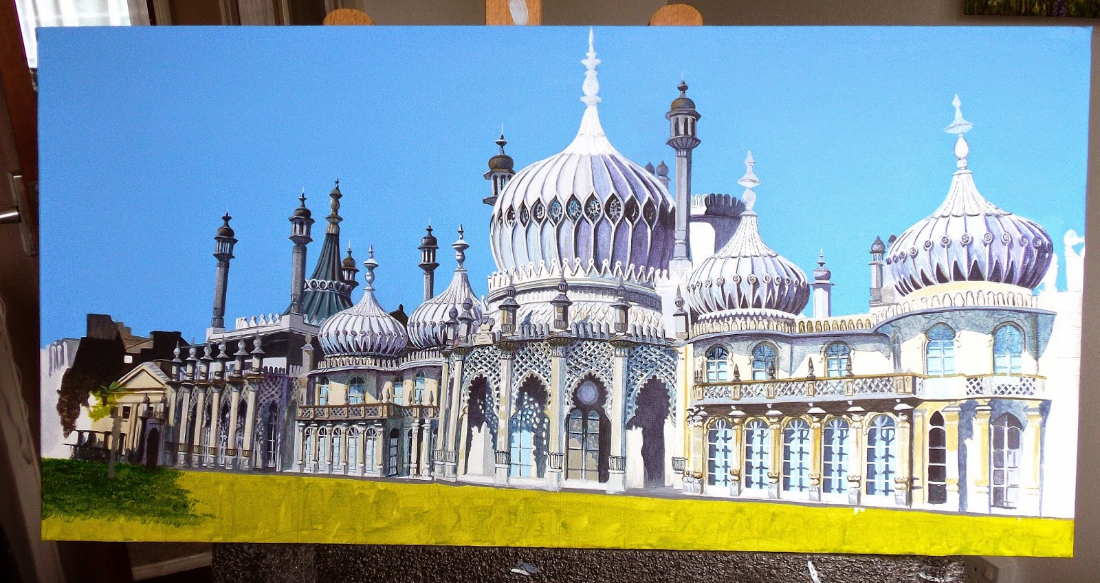 ORIGINAL ART by Paula Oakley Painting "Brighton Pavilion" and