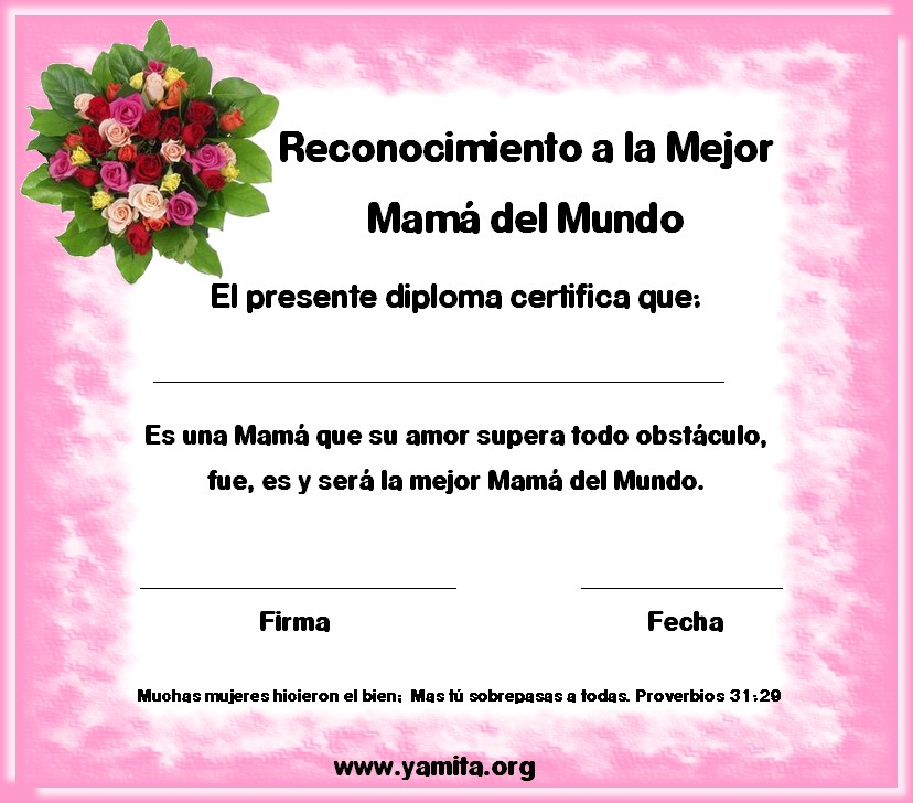 Diploma Para La Mejor Mama Del Mundo Diploma Para La Mejor Mama Del Mundo