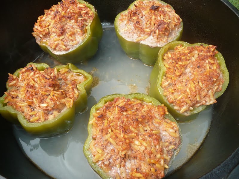Everyday Dutch Oven Orzo Stuffed Peppers