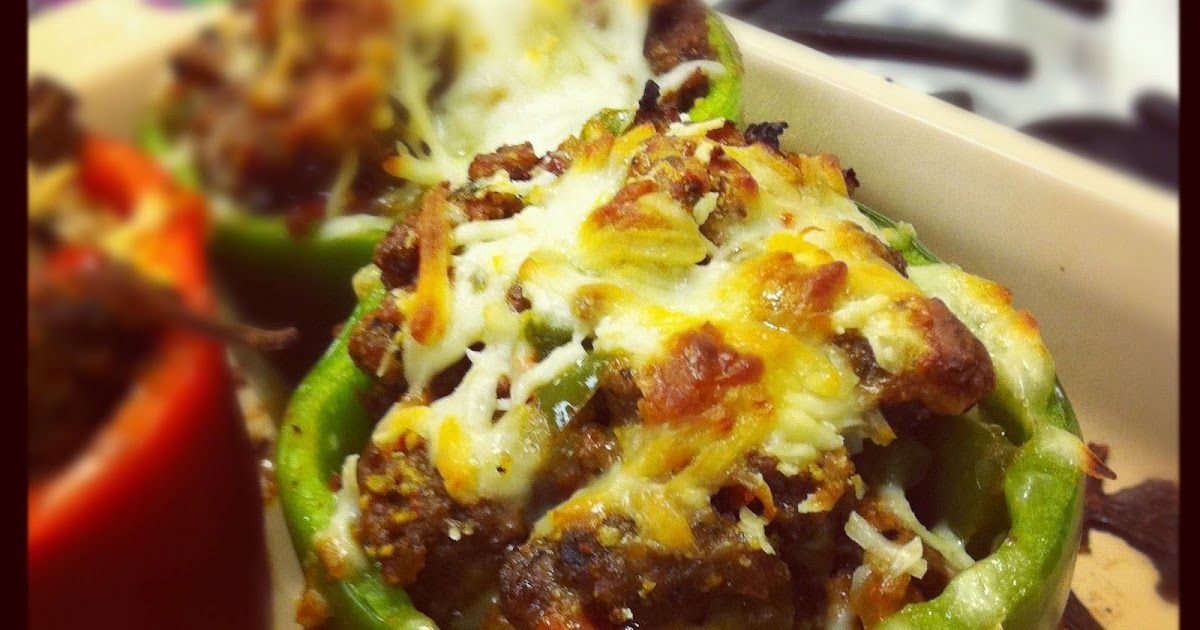 Knit Nat Peppers stuffed with Italian Sausage