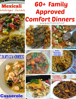 60+ Comforting Dinner Recipes ~ All Family Approved and recipes I make over and over again for many years ! The collection include Slow-Cooker recipes, Baked recipes, Stove Plate recipes and many more #ComfortFood #ComfortDinnerRecipes #RoundUp www.WithABlast.net