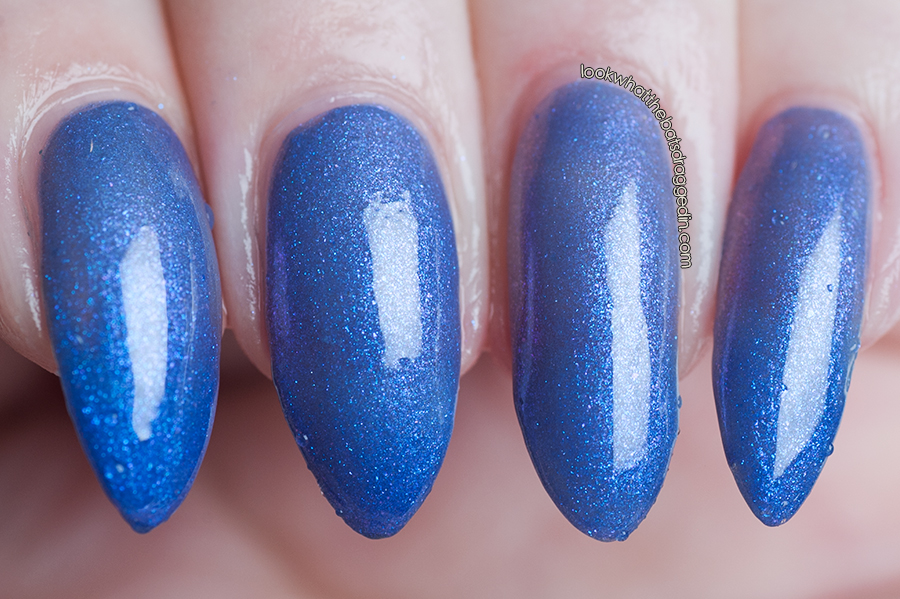 Polished by KPT Midnight Lust thermal nail polish swatch cold