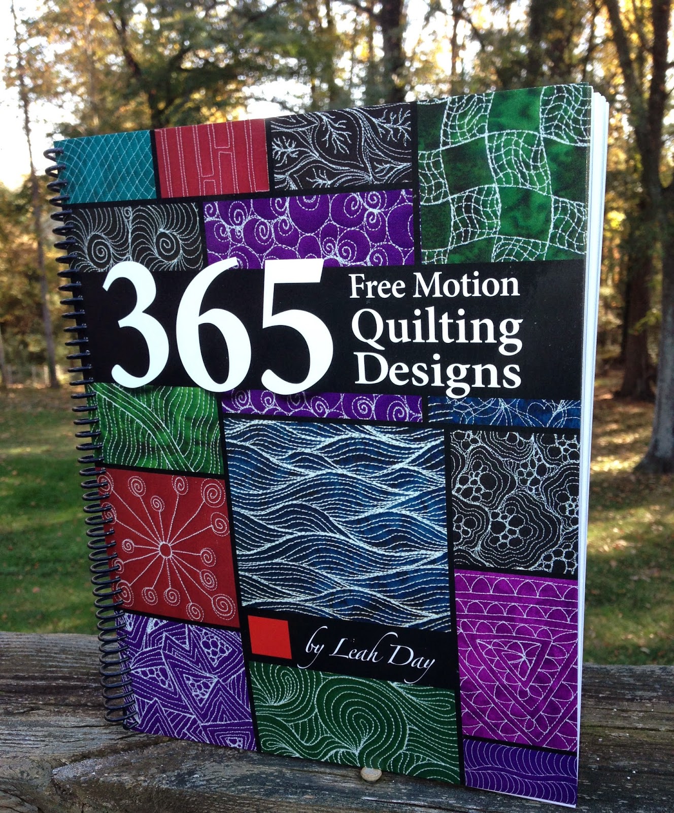 365 Free Motion Quilting Designs spiral bound book free motion quilting | Leah Day