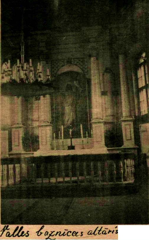 Valles baznīcas altāris 1953.gadā